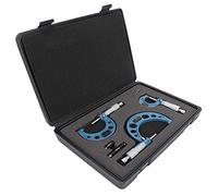 ZJchao 3 Pcs Set di Micrometro Set 0-25 Mm 25-50 Mm 50-75 Mm Diametro Esterno Cuscinetto di Misurazione Dell'acciaio con Cabina di Calibrazione Canca di Conservazione della Chiave per