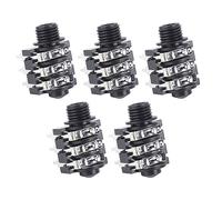 ZJchao 5 Pacchetti da 6,35 Mm per Prese con Berretto Stereo con Dadi e Rondelle Connettore Microfono a 6 Perni in Plastica per Chitarra e Sostituzione dell'attrezzatura Audio (inversione)