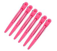 ZJchao 6 Pezzi di Acconciatura per Capelli Che Permeano la Tintura Che Sezionano per Capelli da Salone Professionale per Salone per Capelli. (Rosa rossa)