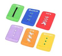 ZJchao 6 Pezzi di Tavola di Apprendimento Set di Giocattoli Montessori Busy Board per i più Piccoli con Pulsante a Scatto con Fibbia con Fibbia con Fibbia