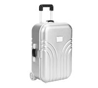 ZJchao Academy Toys, Bagagli per Bambini Giocattolo Zaino per Piccoli Veri Mini Giocattoli Ruote Rotanti Valigia per Bambini Piccoli (SILVER)