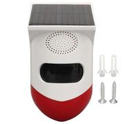 ZJchao Allarme con Luce Stroboscopica Solare, Sirena con Sensore di Movimento Allarme di Sicurezza Esterna con Suono 120 DB e Luce Lampeggiante per Case di Ville Agricole Domestiche