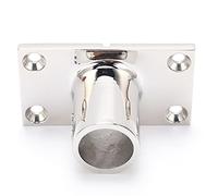 ZJchao Base di Stanchion per Binario, 2 Pacchi da 90 Gradi in Acciaio Inossidabile con Super Specchio con Barca Mari (22MM)