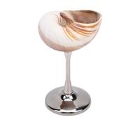 ZJchao Bicchiere da Vino a Forma di Conchiglia, Fatto a Mano, per Cocktail e Martini, con Design Naturale da Spiaggia, Ideale per Matrimoni, Anniversari e feste. (A)