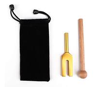 ZJchao C-4096 Diapason Diagnostico Nervoso Test Kit Strumenti Martello Meditazione Tuning Energy Fork con Martello Oro e Una Morbida Borsa di Velluto