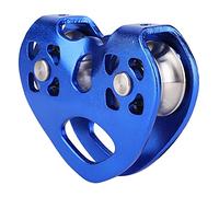 ZJchao Calcolatrice, Puleggia per Arrampicata su Roccia, Puleggia per Alpinismo, Doppia Puleggia a Doppio Asse a Carico da 25kn con Lega di Alluminio Aeronautico per la Protezione (BLUE)