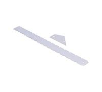 ZJchao Calibro per Chitarra, il Righello Dritto Dentellato per Chitarra in Materiale di Alluminio è di Circa 10x5 Cm per la Maggior Parte delle Chitarre Elettriche o Acustiche (SILVER)