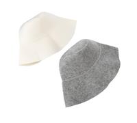 ZJchao Cappello in Feltro Sauna per Uomo e Donna - Comodo Berretto per l'assorbimento dell'Acqua per Il Bagno - Bianco e Grigio