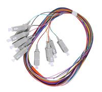 ZJchao Cavo Pigtail in Fibra, Pigtail Multimodale Multimodale in Fibra Ottica, Bundle SC/UPC a 12 Poli, Cavo in Ottica di Grande compatibilità Rete Locale in PVC 1,5 M, Comunicazione