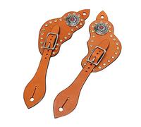 ZJchao Cinghie per Speroni, Cinghie per Speroni da Donna per Equitazione per da Corsa con Botti Spettacolo con Fibbia Cinturino in Pelle per Stivali per Stivali da Cowboy per Attrezzatura da