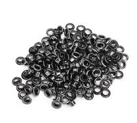 ZJchao Color Acciaio Metallici Set da 100 Kit Passacavo in Ottone - Occhielli Doppi Laterali da 4 Mm per Artigianato Fai-da-te, Borse, Scarpe e Accessori di Abbigliamento (GRAY)