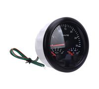 ZJchao Contagiri Multifunzionale da 85 Mm, 3000 Giri/min, con Pressione dell'olio, Temperatura e Contaore per Veicoli e Macchinari, Quadrante con Lunetta argentata. (Quadrante nero Lunetta nera