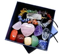 ZJchao Cristalli Premium Kit 7 Chakra Colonna Esagonale Bracciale Set Massaggio Spirituale Pietra di Pietra Yoga Irregolare per Bilanciare L'energia