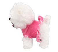 ZJchao Cucciolo di Peluche Interattivo, Cane Peluche Elettronico Che Cammina, Giocattolo Elettronico, Cane, Cucciolo di per un Morbido, Carino per la Casa (PINK)