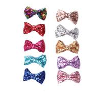 ZJchao Cuci per Capelli per Cani, Accessori per Capelli per Cani 10 Pezzi Cucciolo di Cane Piccolo Bowknot Fili con Clamp/Holder di Metallo Cucciolo Barrette per Bow con Clamp/Holder per Animali