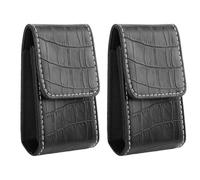 ZJchao Custodia per Pulsossimetro Dito 2 Pezzi, Custodia Trasporto Portatile in Pelle PU Antipolvere Anti-shock per Monitor della Saturazione di Ossigeno nel Sangue, Custodia per