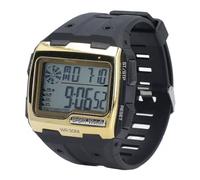 ZJchao Digital Sport Watch LED Night Light Stop Weekly Calendar 50m Scratch Resistenti Agli Urti con Grande Schermo Quadrato per Uomini Avventura Esterna da Campeggio (GOLD)