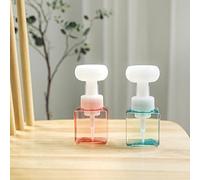 ZJchao Dispensatore in Schiuma 250 Ml Bottiglia di Plastica a Forma di Fiori Pompa in Schiumogeni Dispenser di Sapone Liquido Vuoto con Corpo PETG e PP Pompa Testa per il Bagno Cucina (2)