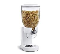 ZJchao Dispenser Singolo Per Cereali, Contenitore Per Alimenti Secchi, Contenitori Per Organizzazione E Conservazione Di Cereali, Avena, Caramelle, Noci, Riso, Pasta, Gatto, Cane, (WHITE)