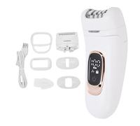 ZJchao Epilatore e Rifinitore Elettrico per Donna HT 582 2 in 1, Epilatore per la Zona Bikini, Ricaricabile Tramite USB Impermeabile, Dolore Ridotto con 4 Protezioni, Rasoio Porta