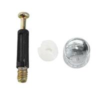 ZJchao Ferramenta per Mobili, 100 Set Kit Dadi per Viti Pezzo di Collegamento Ruota Eccentrica 3 in 1, con Filettatura a Spirale Precisa e Superficie Zincata per Spessore Piastra 16 Mm