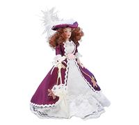 ZJchao Figure di Persone della Casa delle Bambole, Popolo in Porcellana in Miniatura in Stile Vittoriano Viola Viola Cappello da Cappello da Bambola in Porcellana Bambola Vittoriana Vittoriana per