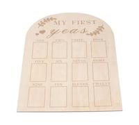 ZJchao First Year Photo Board Baby Milestone Feepsake Frame con Adorabili Carte di Pietra Miliare per il per Baby Shower per Baby Wood