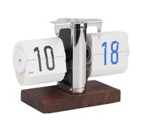 ZJchao Flip Clock, Flip Desk Clock Retro Flip Clock Retro Mechanical Digital Auto Flip Down Calendario per il Tavolo da Soggiorno (WHITE)