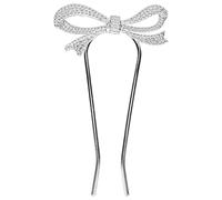 ZJchao Forcina per Capelli a Forma di U in Lega, Splendida Forchetta per Capelli per Donna, Fermagli per Versatili per Regali di Nozze e Feste, con Accessori Decorativi per (SILVER)