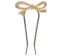 ZJchao Forcina per Capelli a Forma di U in Lega, Splendida Forchetta per Capelli per Donna, Fermagli per Versatili per Regali di Nozze e Feste, con Accessori Decorativi per (GOLD)