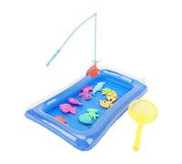 ZJchao Giochi di Pesca Interattiva per i Giocattoli per Pescherecci per Bambini Gonfiabili con 12 Pesci Colorati per il Gioco Dell'acqua All'aperto Interno