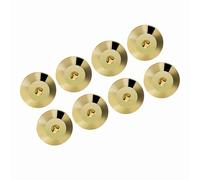 ZJchao Hifi 8 Pezzi Pezzi 25 X 4mm Universale Rame Altoparlante Shock Base Pad Isolamento Piedi Tappetino Disco da Pavimento - Isolamento di Alta qualità per Altoparlanti e Amplificatori (GOLD)