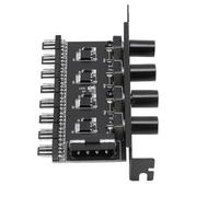 ZJchao Hub Controller velocità Ventola PWM a 4 Pin con 8, Compatibile 3/4 Pin per Case CPU PC, HDD, Raffreddamento VGA Modulo di Controllo Ventola Regolabile 12V