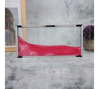 ZJchao Immagine Dinamica di Sabbia, Decorazione 3D Rosa con cavità di Vetro Trasparente e Pittura di Sfondo, per L'arredamento Dell'home Office e un Antistress (Rosea)