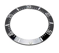 ZJchao Inserto della Lunetta Dell'orologio, Accessorio di Ricambio per la Riparazione Dell'anello della Lunetta Dell'orologio in Ceramica da 40 Mm per Orologiaio (Carattere bianco Dorso nero)
