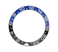 ZJchao Inserto della Lunetta Dell'orologio, Diametro 38 Mm Anello di Base Dell'inserto della Lunetta Dell'orologio Blu Nero Carattere Bianco GMT Anello Classico da Polso Cinturino