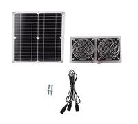 ZJchao Kit da Ventola per Pannelli Solari da 15 W Kit Ventilatore per Ventilazione a Energia Solare Ventola Serra Solare con Cavo di Estensione da 130 Cm per Il Canile di Serra del