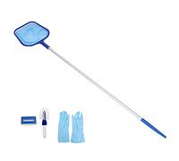 ZJchao Kit di Pulizia della Piscina per Piscina Kit di Pulizia della Piscina 62,8 Pollici per Lo Skimmer a Foglia con Spazzola di Spugna e di Gomma per Vasche Idromassaggio per