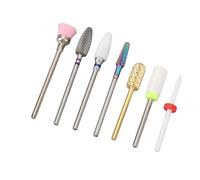 ZJchao Kit di Punte per Trapano per Unghie, Testine di Levigatura in Carburo di Tungsteno, Strumenti per Manicure con Scatola di Immagazzinaggio per Casa e Viaggio