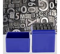 ZJchao Kit per Timbratura di Metalli, Set di Punzoni per Lettere 36 Pezzi 6 Mm in Acciaio al Carbonio con Numeri di Lettere Maiuscole, per Metallo, Legno, Pelle, Plastica