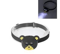ZJchao Lampada Frontale a LED per Bambini, Lampada Frontale a LED per Bambini, a per, a Forma di Simpatico Orso, 2 modalità, Leggera per