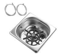 ZJchao Lavabottiglie in Acciaio Inossidabile per Lavello Detergente per Tazze Spray Multiangolo con Foro di Drenaggio Bar Caffetteria Ristorante (SILVER)