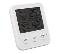 ZJchao LCD Handy Digital Digital Termometro Igrometro Igrometro igidità Misuratore di umidità, Misuratore di Temperatura del di Temperatura per il Telaio a 45 ° per Casa (WHITE)