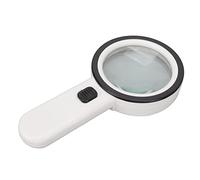 ZJchao Lente d'ingrandimento Illuminata, Lente d'ingrandimento Illuminata 'ingrandimento Portatile 30x 'ingrandimento in Vetro Ottico a Doppio Strato con 12 Luci a LED per Collezionisti Anziani