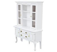 ZJchao Libreria per la Casa delle Bambole, Mobili per Bambole Mobili per 1:12 Scala per Armadio in Legno Accessori per la Casa delle per la Bambola Soggiorno (WHITE)