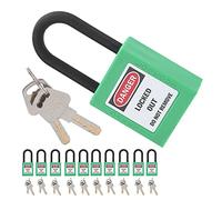 ZJchao Lock Out Tag Out Lucchetti e Chiavi, 10 Set 38 Mm/1,5 Pollici Ingegneria di Sicurezza Isolamento Antipolvere Cavo di Sicurezza con Lucchetto Integrato Design a Conchiglia con Chiavi per la