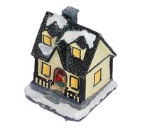 ZJchao Luce LED del Villaggio di Natale, Luce Soffusa Bianca Calda, Elevata luminosità, Basso Consumo Energetico, con Cottage Dipinto a Mano per la Decorazione Domestica