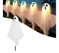 ZJchao Luci Via Fantasma, Alimentate Ad Energia Solare con Paletti 8 Modalità di Illuminazione Impermeabile Illumina Fantasmi Decor per Cortile Prato Feste Decorazioni di Halloween