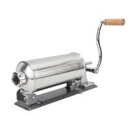 ZJchao Macchina per Riempire Salsicce, Macchina per Riempire Salsicce per Carne Orizzontale con 4 Tubi Intercambiabili per Manuale Fatta in Casa in Acciaio Inossidabile 3 Litri per Cucina