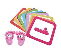 ZJchao Mat di Hopscotch, Adesivi per Pavimenti per Pavimenti da 12 Pezzi da 12 Pezzi per Gli Anelli di Hopscotch con Colori e Numeri Vibranti Che la Loro Immaginazione per Aule, Asili